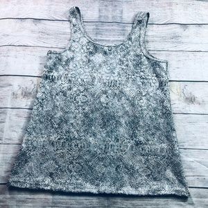 EUC BKE shimmer lace tank top sz M